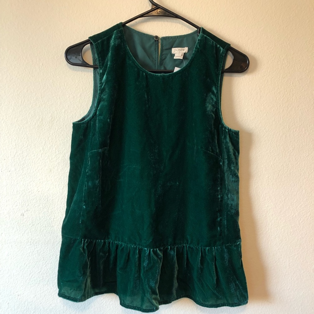 J Crew Velvet sleeveless dress top